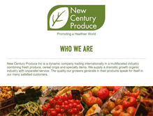 Tablet Screenshot of newcenturyproduce.com